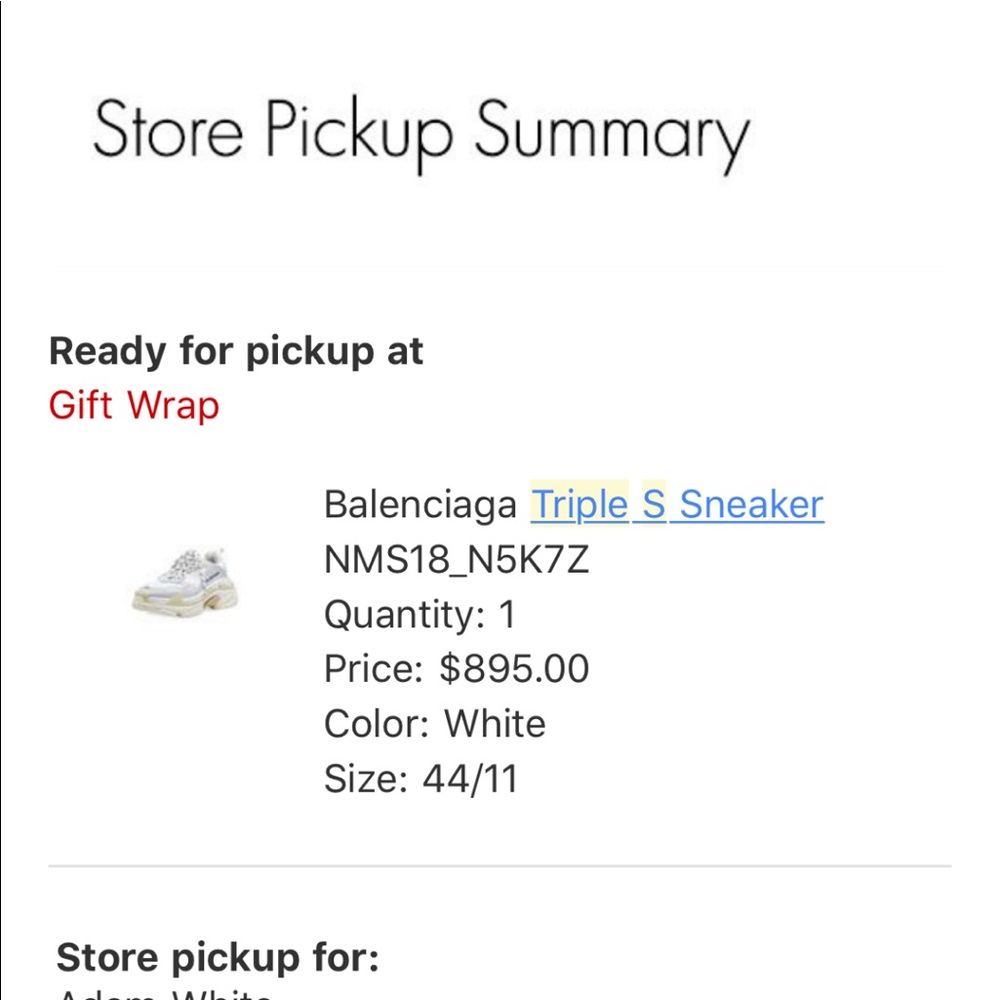 Men’s Balenciaga Triple S - Size 44 uk 11 us